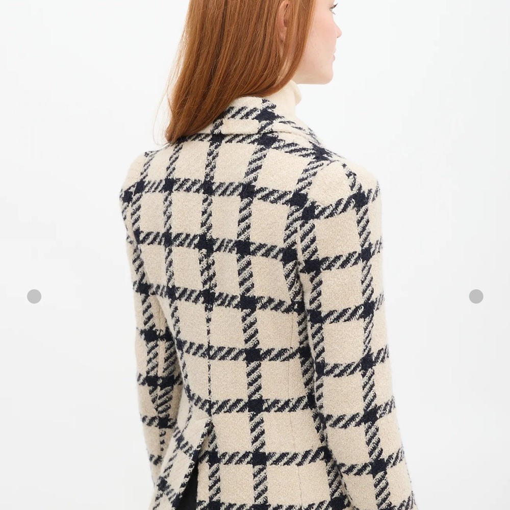 ISABEL MARANT Plaid Women's Jacket in Cream and Black SIZE 36 - Picture 3 of 16